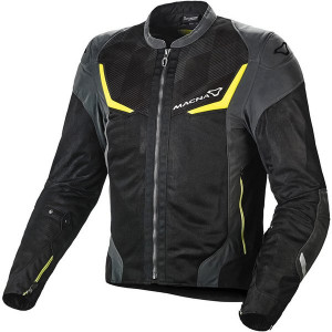 Geaca textil de vara Macna Orcano Night Eye Negru/Gri/Galben Geaca textil de vara Macna Orcano Night Eye Negru/Gri/Galben