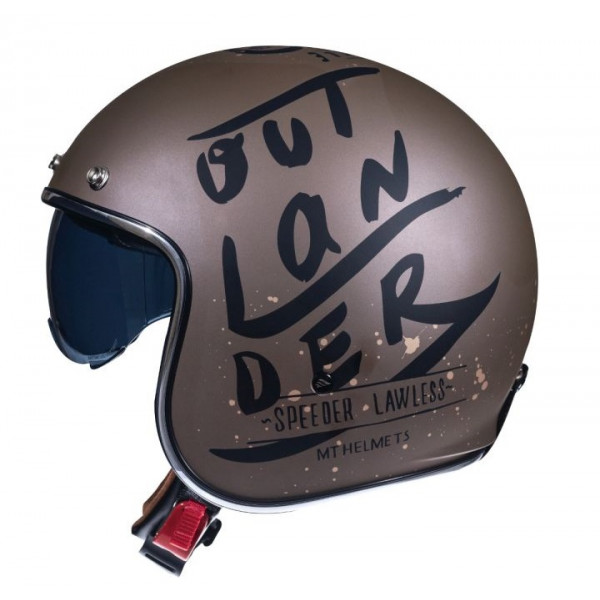 Casca open face motociclete MT Le Mans 2 SV Outlander A0 maro mat (ochelari soare integrati) [1]