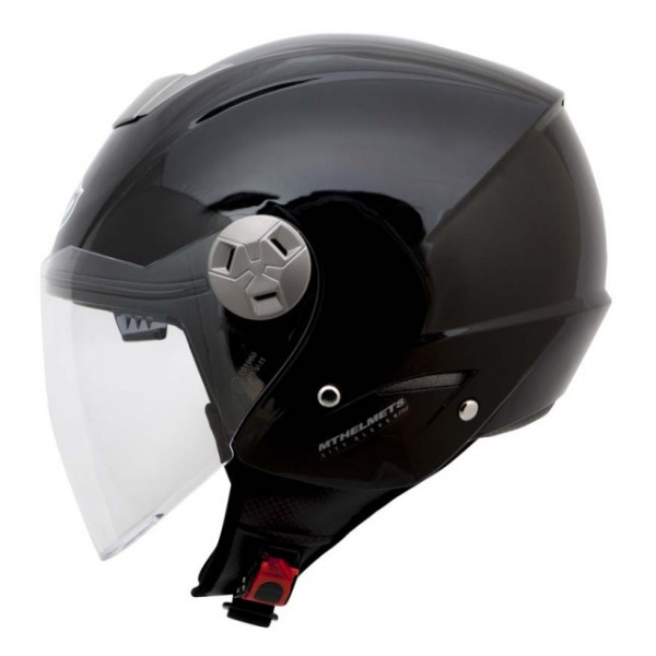 Casca open face motociclete MT City Eleven SV negru lucios (ochelari soare integrati) [1]