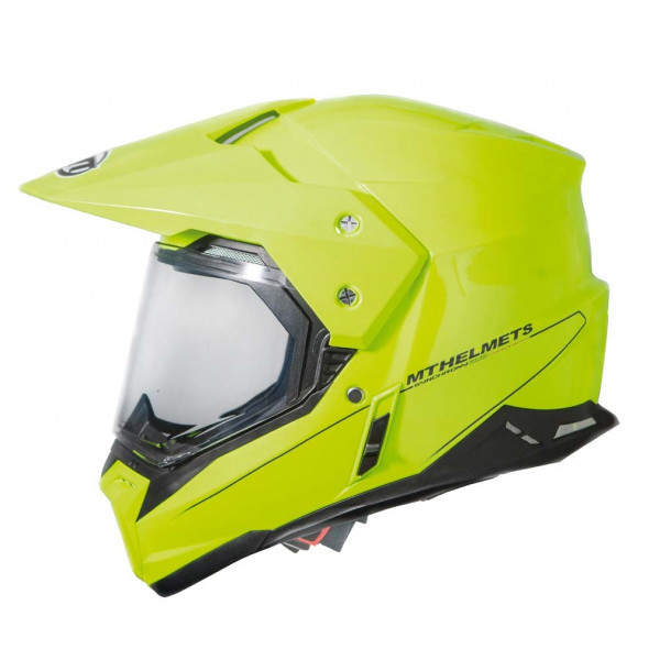 Casca off road motociclete MT Synchrony Duo Sport galben fluor lucios cu viziera (ochelari soare integrati) [1]