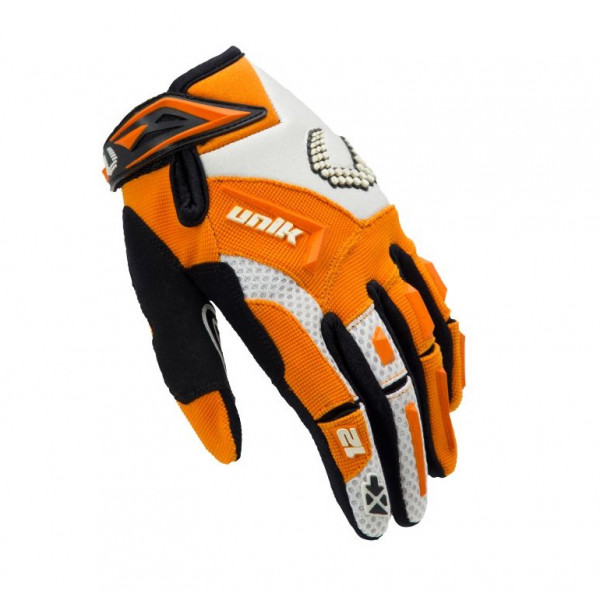Manusi motociclete cross-enduro unisex Unik Racing model X-12 culoare: portocaliu [1]