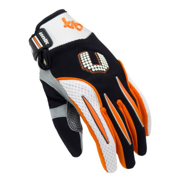 Manusi motociclete cross-enduro unisex Unik Racing model X-10 culoare: portocaliu [1]