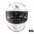 Casca integrala motociclete MT KRE SV alb lucios (fibra sticla) - cu ochelari soare integrati [2]