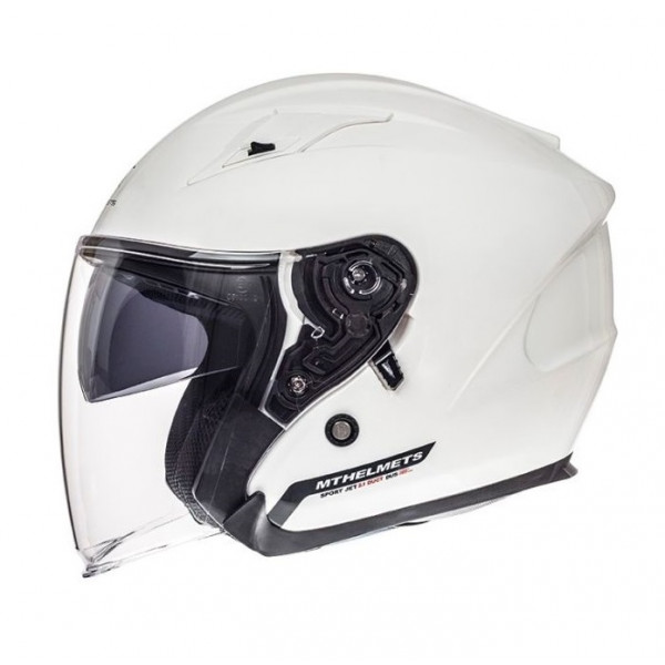 Casca open face motociclete MT Avenue SV alb lucios (ochelari soare integrati) [1]
