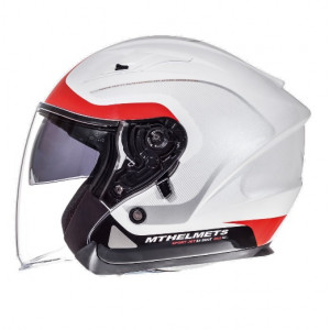 Casca open face motociclete MT Avenue SV Crossroad alb/rosu lucios (ochelari soare integrati) Casca open face motociclete MT Avenue SV Crossroad alb/rosu lucios (ochelari soare integrati)