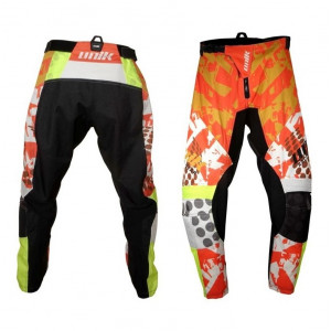 Pantaloni motociclete cross-enduro Unik Racing model MX01 culoare: portocaliu/verde fluor Pantaloni motociclete cross-enduro Unik Racing model MX01 culoare: portocaliu/verde fluor