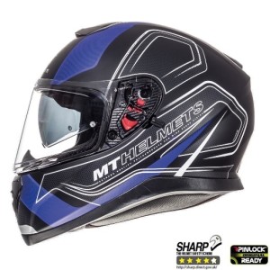 Casca integrala motociclete MT Thunder III SV Trace negru/albastru mat (ochelari soare integrati) Casca integrala motociclete MT Thunder III SV Trace negru/albastru mat (ochelari soare integrati)