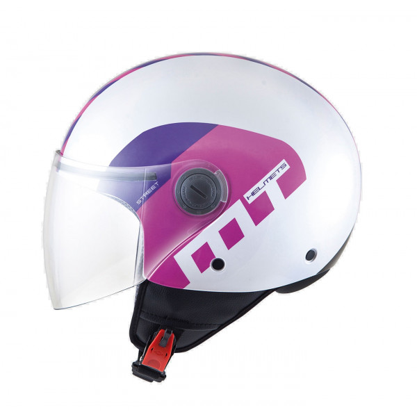 Casca open face motociclete MT Street Metro alb/fuchsia/mov [1]