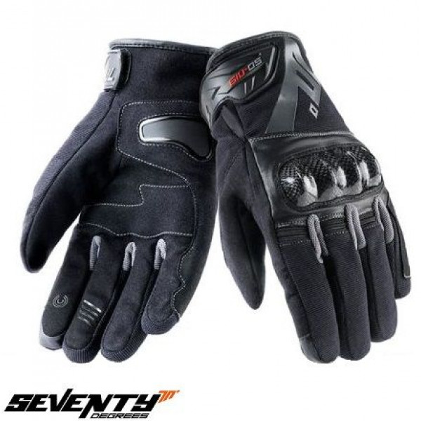 Manusi barbati Naked iarna Seventy model SD-N19 culoare: negru/gri – WinterTex - degete tactile (utilizare Smartphone) [1]