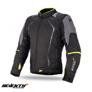 Geaca (jacheta) motociclete barbati Racing Seventy vara/iarna model SD-JR47 culoare: negru/galben fluor