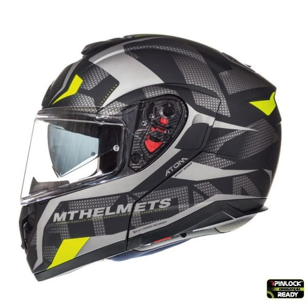 Casca modulabila motociclete MT Atom SV Divergence A12 negru/gri mat Pinlock ready (viziera tip MT-V-16) [1]