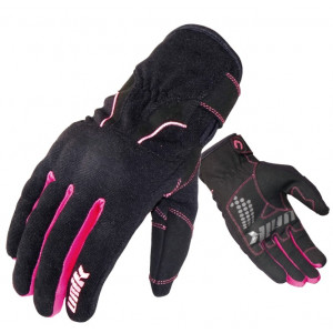Manusi femei (dama) motociclete Unik Racing model C-68 culoare: negru/roz