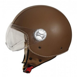 Casca open face motociclete Unik Racing model CJ-06 piele ecologica maro Casca open face motociclete Unik Racing model CJ-06 piele ecologica maro