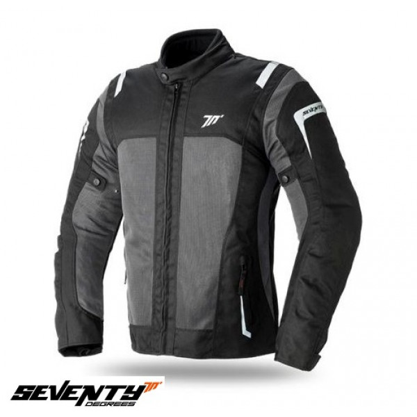 Geaca (jacheta) motociclete barbati Touring Seventy vara model SD-JT44 culoare: negru/gri [1]