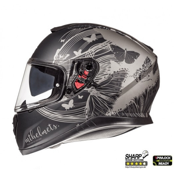 Casca integrala motociclete MT Thunder III SV Vlinder B2 negru/gri mat (ochelari soare integrati) [1]