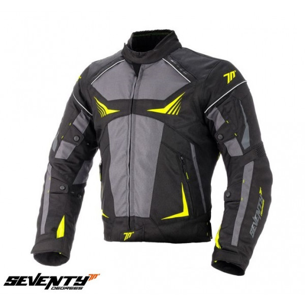 Geaca (jacheta) motociclete barbati Racing Seventy vara/iarna model SD-JR55 culoare: negru/galben fluor [1]