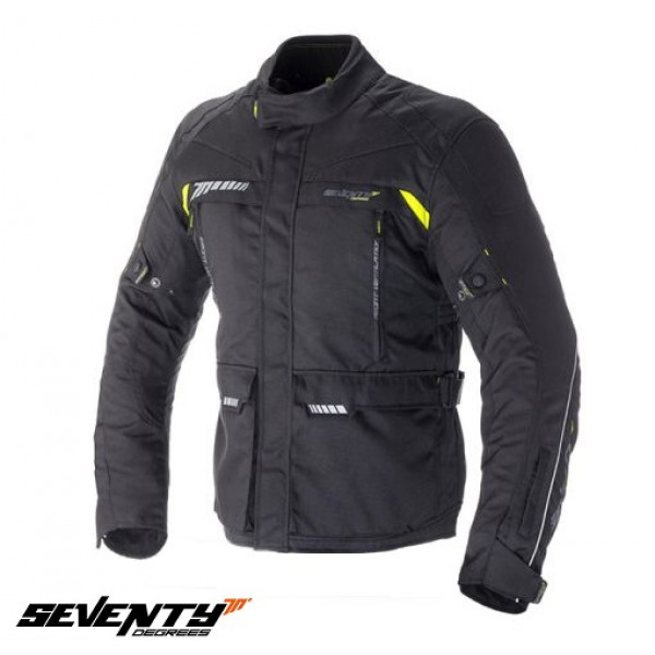 Geaca (jacheta) motociclete barbati Touring Seventy vara/iarna model SD-JT41 culoare: negru/galben fluor [1]