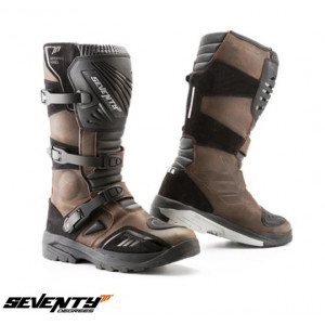 Ghete (cizme) moto Adventure (Touring) Unisex Seventy model SD-BA4 culoare: maro
