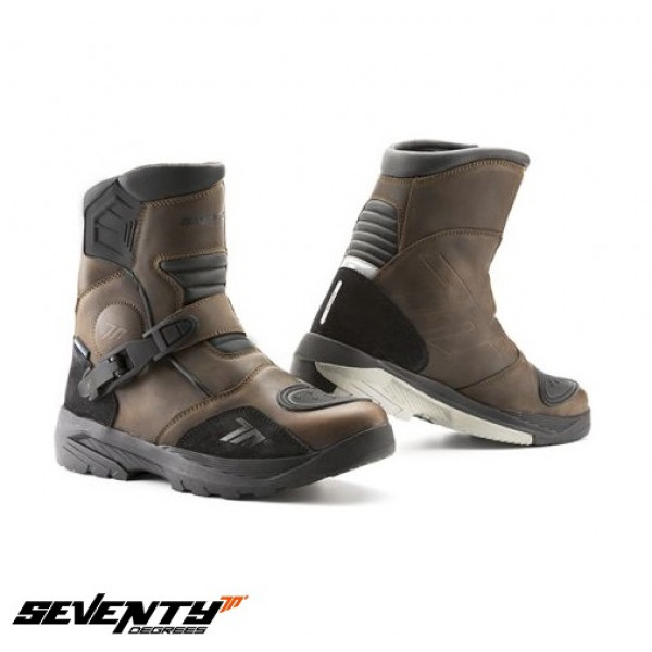 Ghete (cizme) moto Adventure (Touring) Unisex Seventy model SD-BA5 culoare: maro [1]