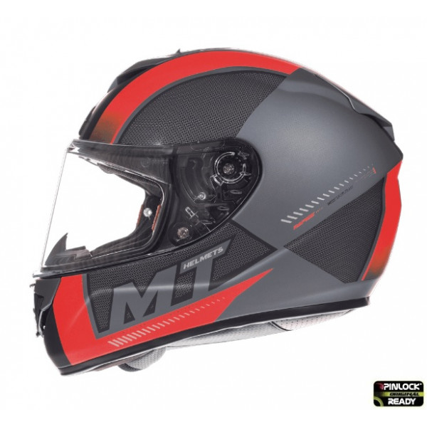 Casca integrala motociclete MT Rapide Overtake B1 rosu/negru mat (fibra sticla) [1]