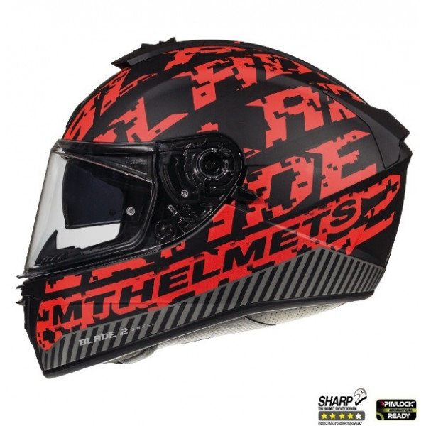 Casca integrala motociclete MT Blade 2 SV Check B5 rosu mat (ochelari soare integrati) [1]