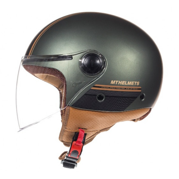 Casca open face motociclete MT Street Entire I2 maro mat (open face) [1]