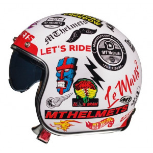 Casca open face motociclete MT Le Mans 2 SV Anarchy A0 alb lucios (ochelari soare integrati) Casca open face motociclete MT Le Mans 2 SV Anarchy A0 alb lucios (ochelari soare integrati)