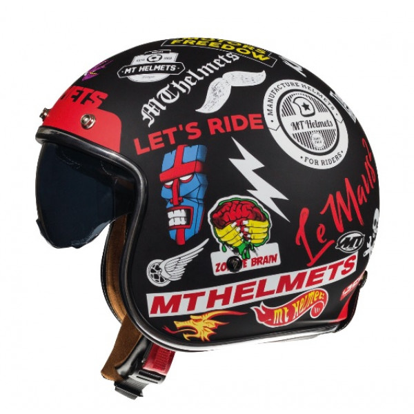Casca open face motociclete MT Le Mans 2 SV Anarchy A1 negru mat (ochelari soare integrati) [1]