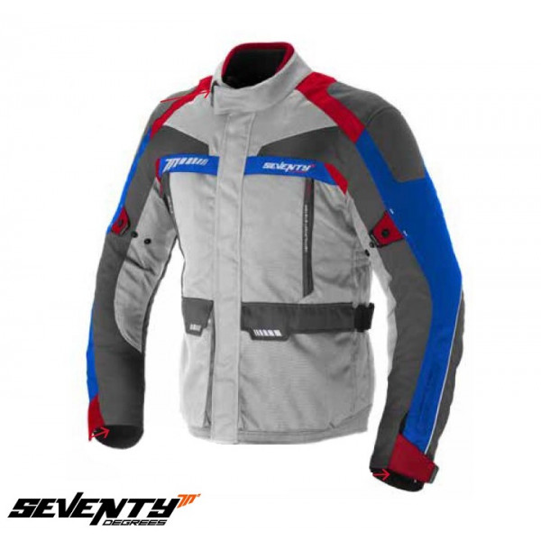 Geaca (jacheta) motociclete barbati Racing Seventy vara/iarna model SD-JT43 culoare: alb/rosu/albastru [1]