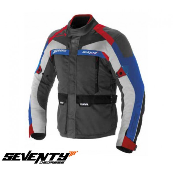 Geaca (jacheta) motociclete barbati Touring Seventy vara/iarna model SD-JT43 culoare: gri/rosu/albastru [1]