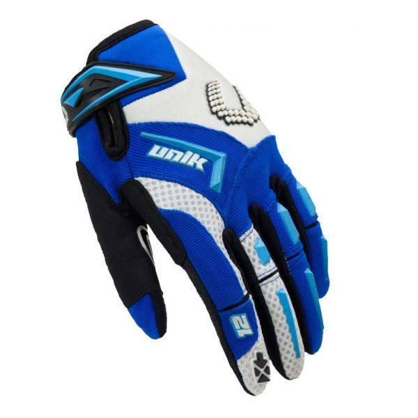 Manusi motociclete cross-enduro unisex Unik Racing model X-12 culoare: albastru [1]