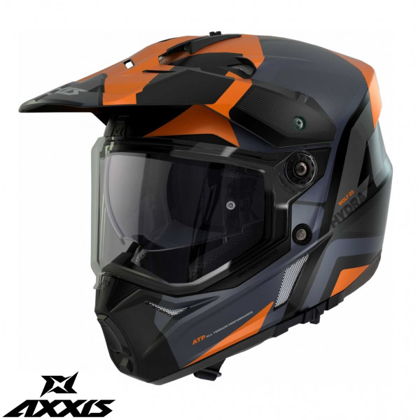 Casca adventure/touring/off road Axxis model Wolf DS Hydra B4 portocaliu mat - tip viziera: MT-V-20 [1]