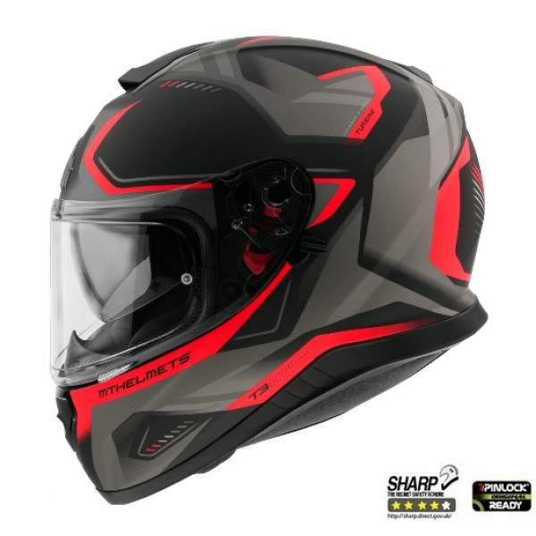 Casca integrala MT Thunder III SV Turbine C5 rosu mat (ochelari soare integrati) [1]