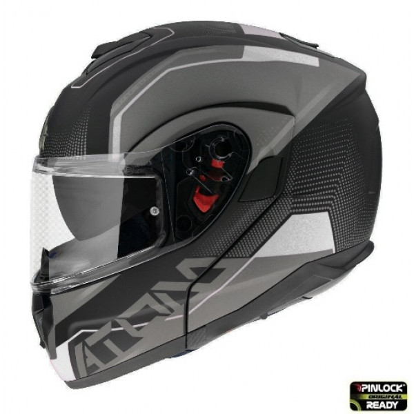 Casca modulabila MT Atom SV Quark A0 alb/negru mat/lucios Pinlock ready – tip MT-V-16 [1]