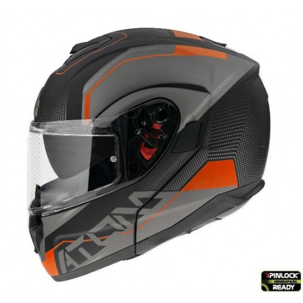 Casca modulabila MT Atom SV Quark A4 portocaliu mat Pinlock ready – tip MT-V-16 [1]