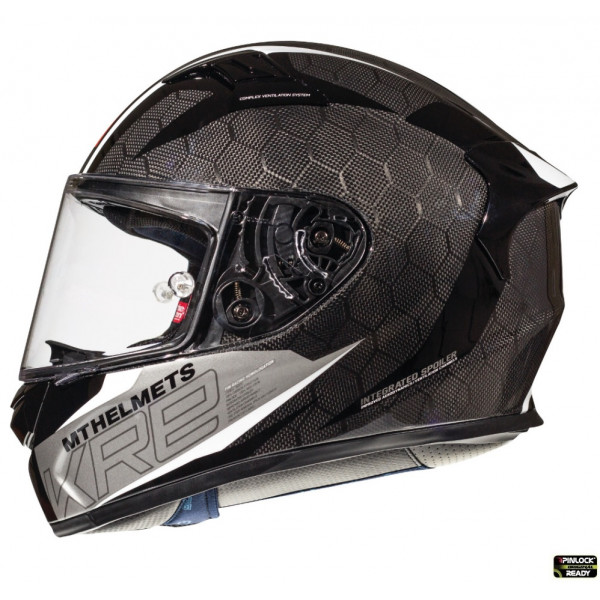 Casca integrala MT KRE Snake carbon 2.0 A0 negru/gri lucios - 100% carbon [1]