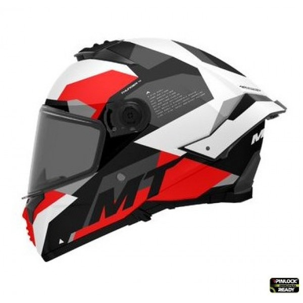 Casca integrala MT Thunder 4 SV Fade A0 alb lucios (ochelari soare integrati) - tip viziera MT-V-28B [1]