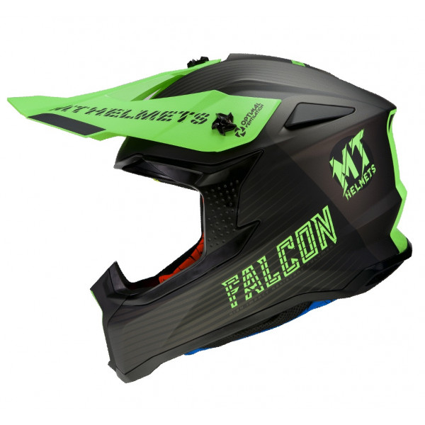 Casca off road MT Falcon System D6 verde fluor mat [1]