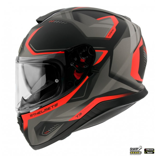 Casca integrala MT Thunder III SV Turbine C4 portocaliu fluor mat (ochelari soare integrati) [1]