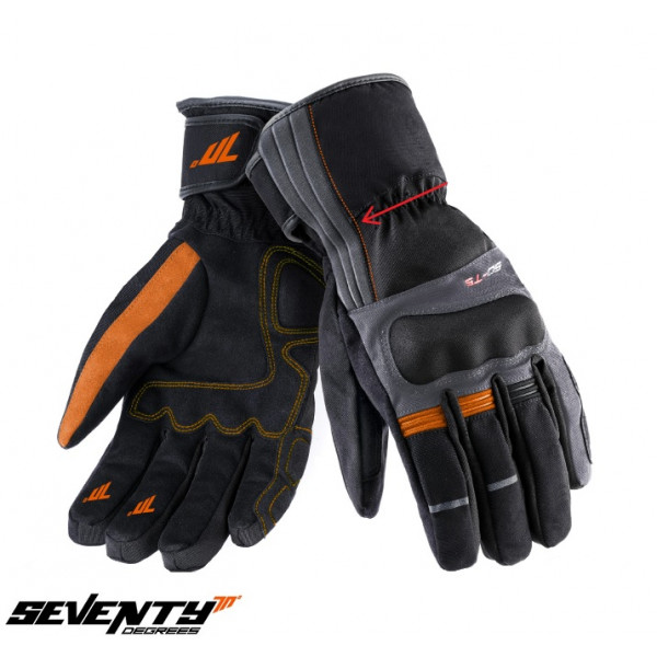 Manusi barbati Touring iarna Seventy model SD-T5 negru/gri/portocaliu – WinterTex [1]