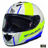 Casca integrala MT Rapide Duel H4 galben fluor/alb/albastru lucios (fibra sticla) [2]