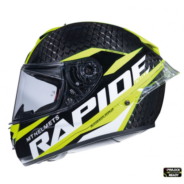 Casca integrala MT Rapide Pro Carbon C3 galben lucios - 100% carbon [1]