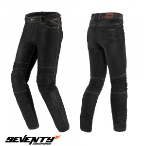 Blugi (jeans) moto barbati Seventy model SD-PJ6 tip Slim fit culoare: negru (cu insertii Aramid Kevlar) Blugi (jeans) moto barbati Seventy model SD-PJ6 tip Slim fit culoare: negru (cu insertii Aramid Kevlar)