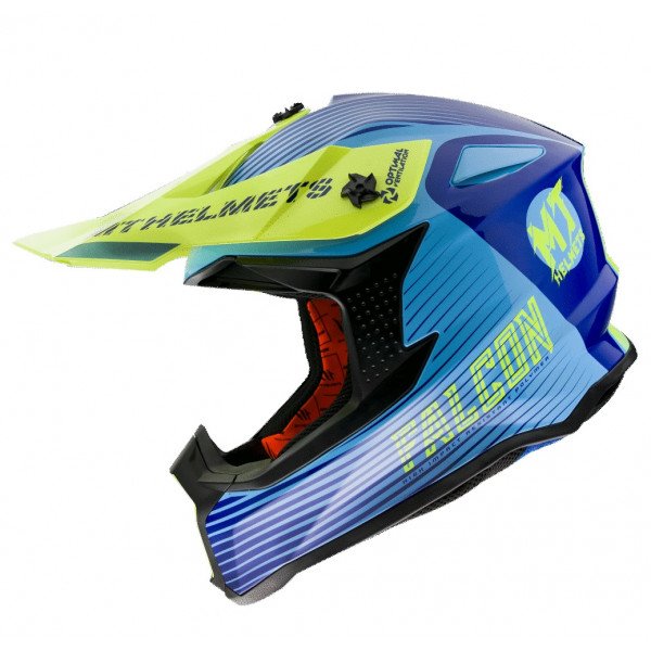 Casca off road MT Falcon System C3 galben fluor lucios [1]