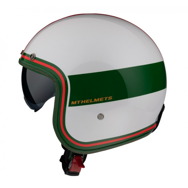 Casca open face MT Le Mans 2 SV Tant D5 alb/rosu/verde lucios (ochelari soare integrati) [1]