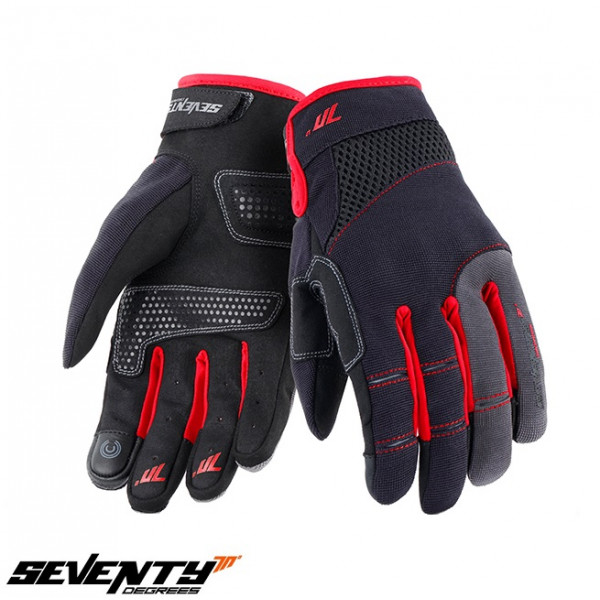 Manusi barbati Urban vara Seventy model SD-C48 negru/rosu - degete tactile [1]