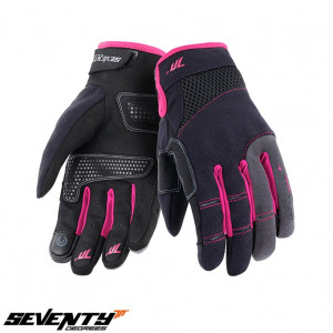 Manusi femei Urban vara Seventy model SD-C50 negru/roz - degete tactile Manusi femei Urban vara Seventy model SD-C50 negru/roz - degete tactile