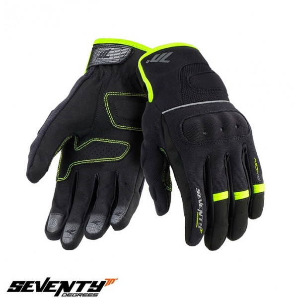 Manusi femei Urban vara Seventy model SD-C56 negru/galben fluor - degete tactile [1]
