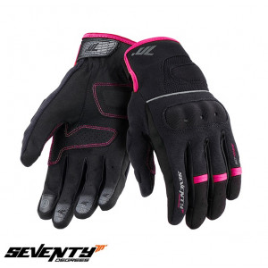 Manusi femei Urban vara Seventy model SD-C56 negru/roz - degete tactile Manusi femei Urban vara Seventy model SD-C56 negru/roz - degete tactile