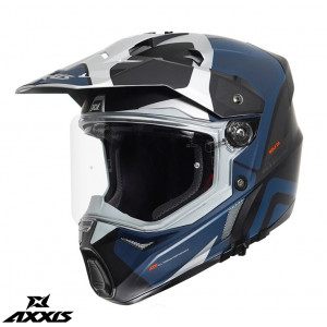 Casca adventure/touring/off road Axxis model Wolf DS Hydra C17 albastru mat - tip viziera: MT-V-20